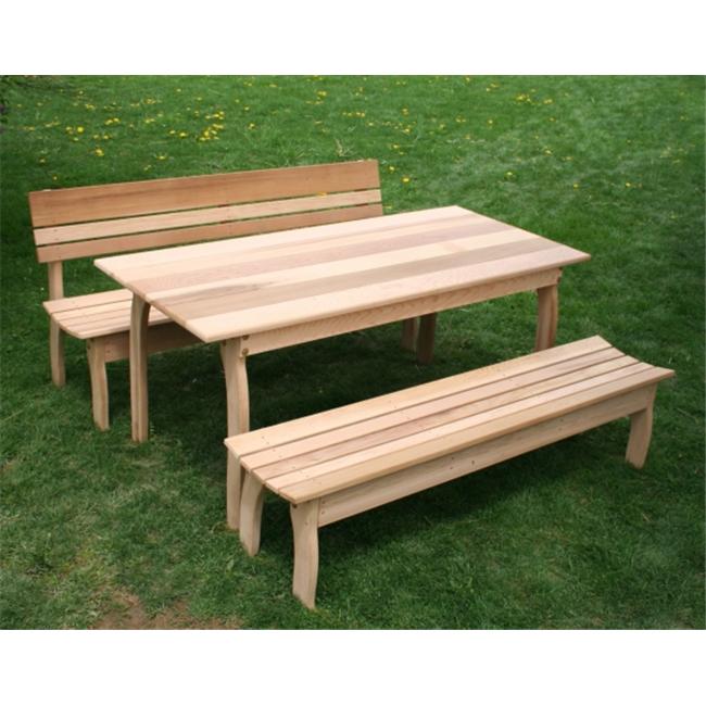 58 in. L x 32 in. W Cedar Odd Couple Dining Set