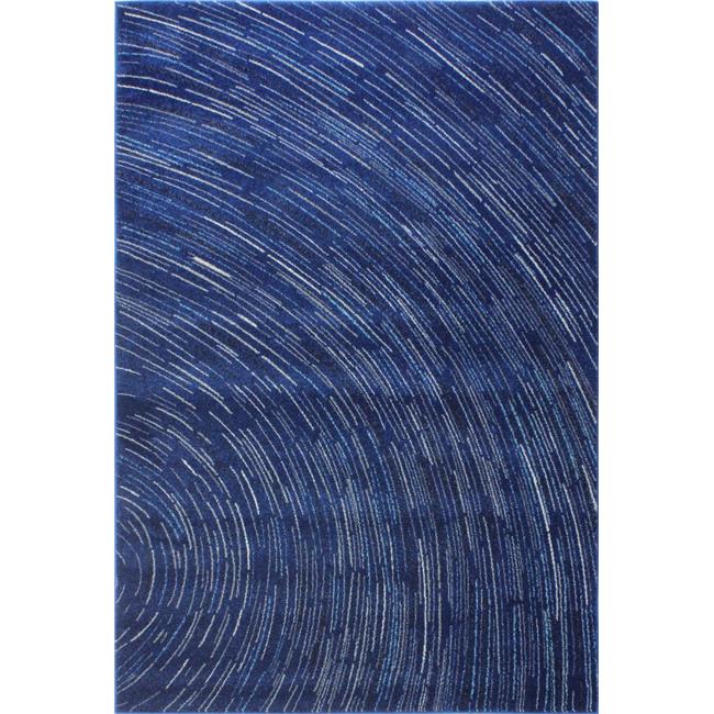 Bashian E110-DKBL-76X96-5468 Bashian Everek Collection Contemporary Polypropylene Machine Made Area Rug&#44; Dark Blue - 7 ft. 6 in. x 9 ft. 6 in.