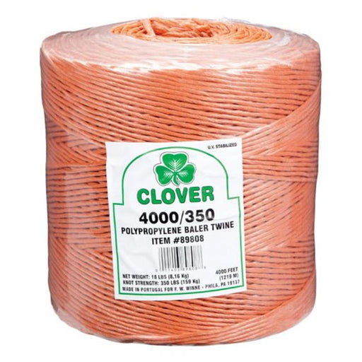 Clover 89808 Poly Tying Twine  Orange -4000 ft.