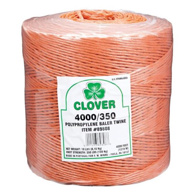 Clover 89808 Poly Tying Twine  Orange -4000 ft.