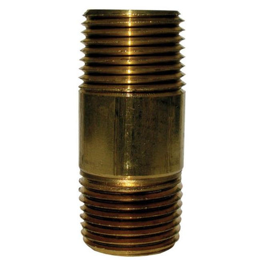 0.25 x 3.5 in. Nipple  Red Brass - pack of 10