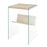 Wedge End Table&#44; Weathered White - 16.38 x 23.63 x 15.75 in.