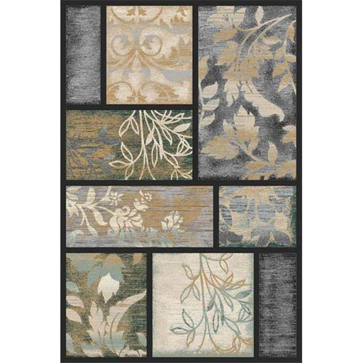 8 x 11 Reflections Hand Carved Indian Rug - Dusk &amp; Champagne