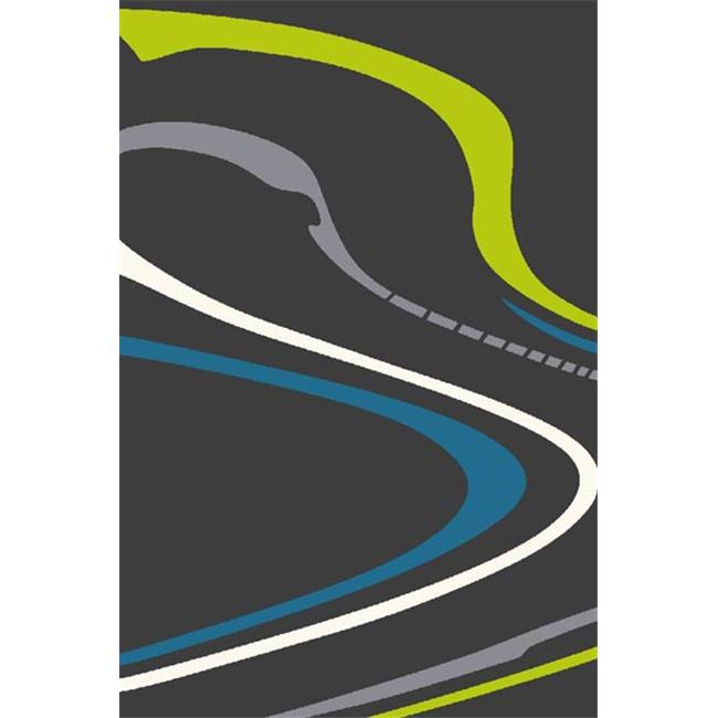 5 x 8 Studio Frieze Heat-Set Woven Rug - Charcoal