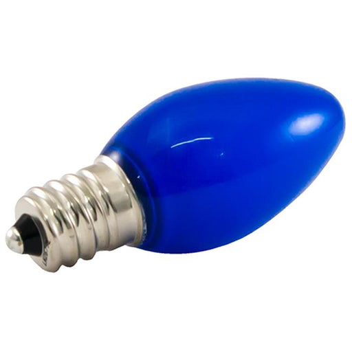 Profesional C7 LED Decorative Lamps - Frosted Blue Glass
