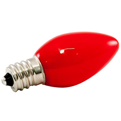 Profesional C7 LED Decorative Lamps - Frosted Red Glass