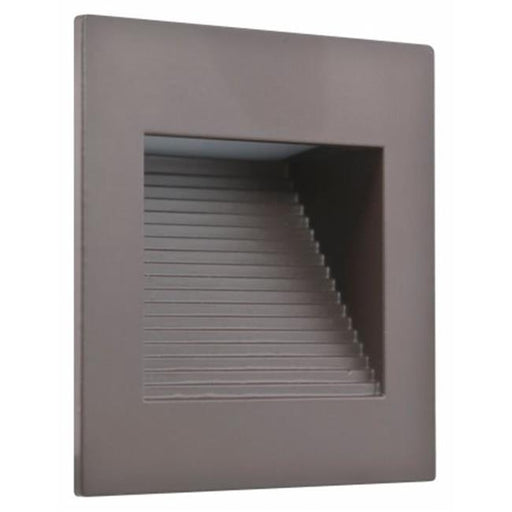 120V Operation 1 watt 3000K Cetlus&#44; LED Inner Square Step Light&#44; Dark Bronze