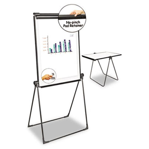 Universal 43030 Foldable Double Sided Dry Erase Easel&#44; 28.5 x 37.5&#44; White-Black
