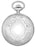 Stainless Steel Hunter Case Mechanical Pocket Watch&#44; White