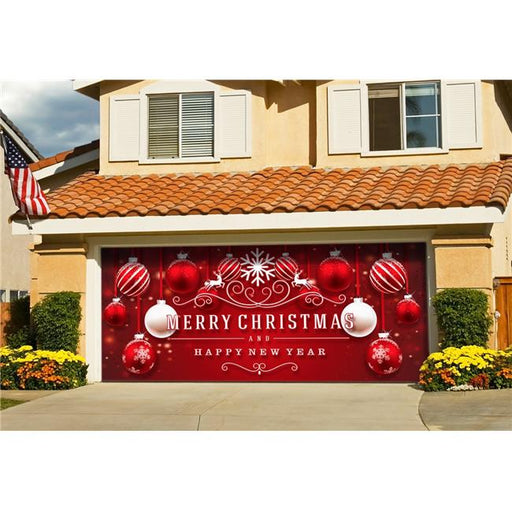 My Door Decor 285905XMAS-007 7 x16 ft. Red Ornaments in Snow Outdoor Christmas Holiday Door Banner Decor&#44; Multi Color