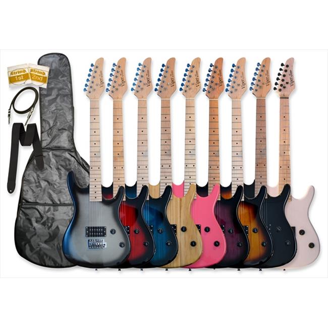 Bguitars GE93-PK 39 in. Electric Guitar Beauty with Carrying Bag and Accessories in Pink