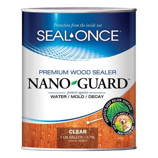 Seal-once 1800002 1 gal Nano Guard Clear Water-Based Premium Wood Sealer&#44; Pack of 4