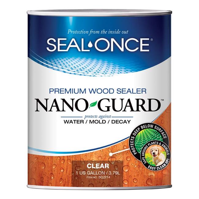Seal-once 1800002 1 gal Nano Guard Clear Water-Based Premium Wood Sealer&#44; Pack of 4