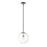Z Lite 477P14-MB-BN 14 in. Parsons 1 Light Matte Black & Brushed Nickel Pendant Ceiling Light