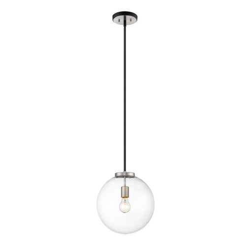 Z Lite 477P14-MB-BN 14 in. Parsons 1 Light Matte Black & Brushed Nickel Pendant Ceiling Light