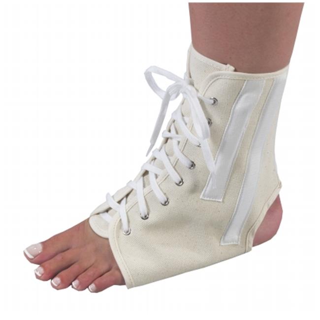 Bilt-Rite Mastex Health 10-26000-SM-2 Canvas Ankle Brace With Laces&#44; Beige - Small