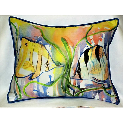 Betsy Drake HJ305 Angel Fish Art Only Pillow 15&quot;x22&quot;