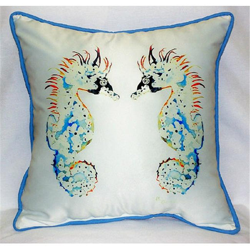 Betsy Drake HJ388 Betsy&apos;s Seahorses Art Only Pillow 18&quot;x18&quot;