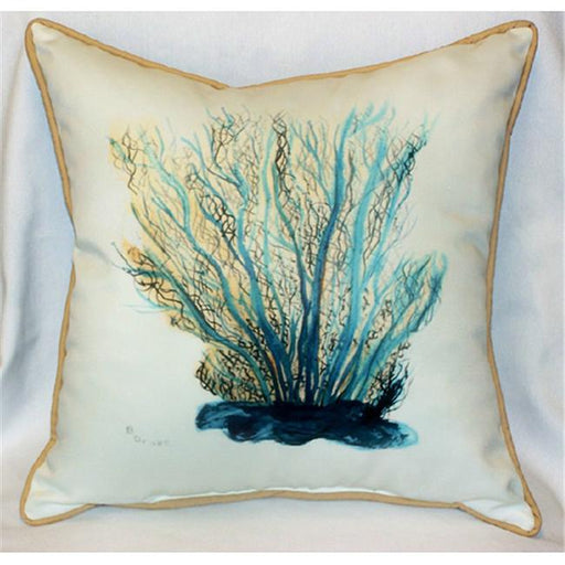 Betsy Drake HJ703 Blue Coral Art Only Pillow 18&quot;x18&quot;