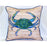 Betsy Drake HJ005B Male Blue Crab Beige Indoor-Outdoor Pillow