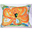 Betsy Drake HJ083 Orange Octopus Large Indoor-Outdoor Pillow 16 in. x 20 in.