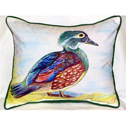 Betsy Drake HJ149 Female Wood Duck Large Indoor-Outdoor Pillow 16 in. x 20 in.