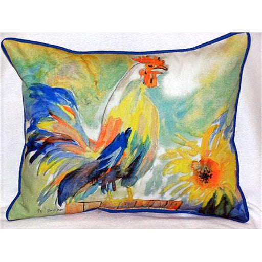 Betsy Drake HJ265 Betsy&apos;s Rooster Large Indoor-Outdoor Pillow 16 in. x 20 in.