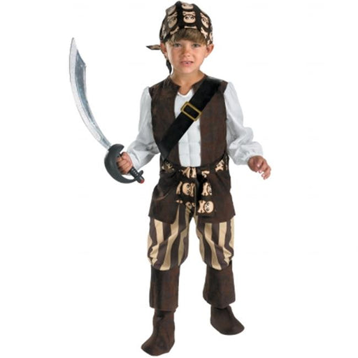 Disguise 150632 Rogue Pirate Toddler Costume - Brown - Size 4-6