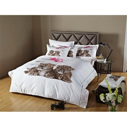 Dolce Mela DM486Q 6 Piece Fun Animal Print Bedding Duvet Cover Sheet Set&#44; Queen