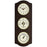 Bey-Berk International WS418 Brass Quartz Clock Tide Clock &amp; Barometer with Thermometer in Ash Wood