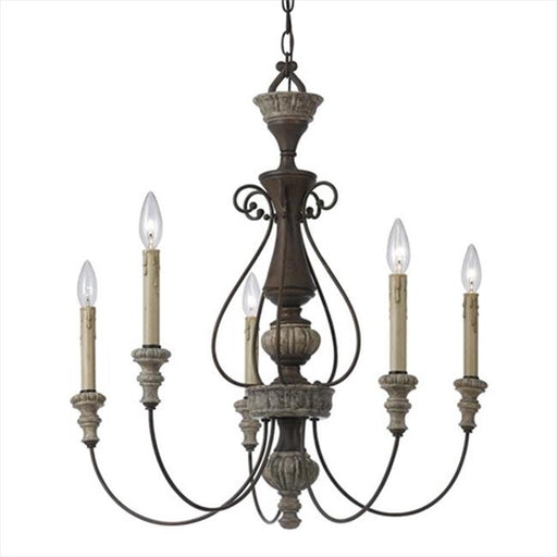 Cal Lighting FX-3535-5 5 LTG Williams Metal Chandelier