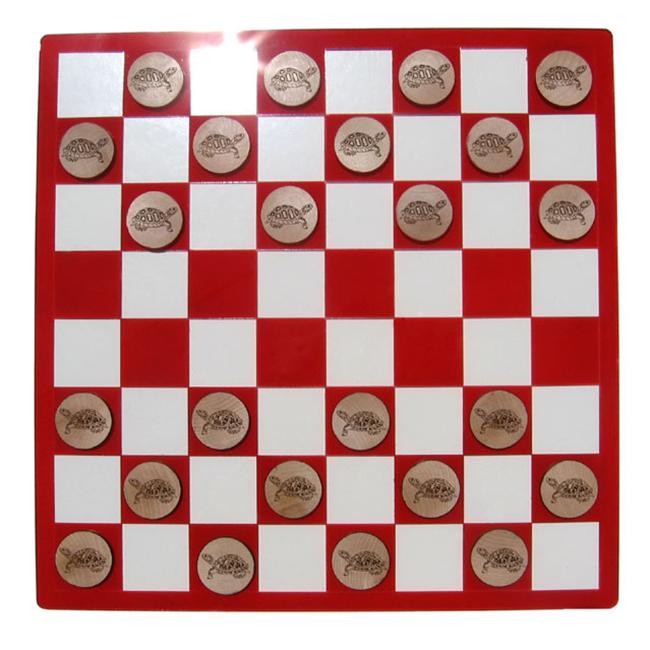 CAMIC designs REP002CKS Laser-Etched Turtle Checkers Set