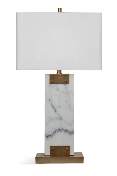 Bassett Mirror Marra Table Lamp With Brushed Brass And White Finish L3691T