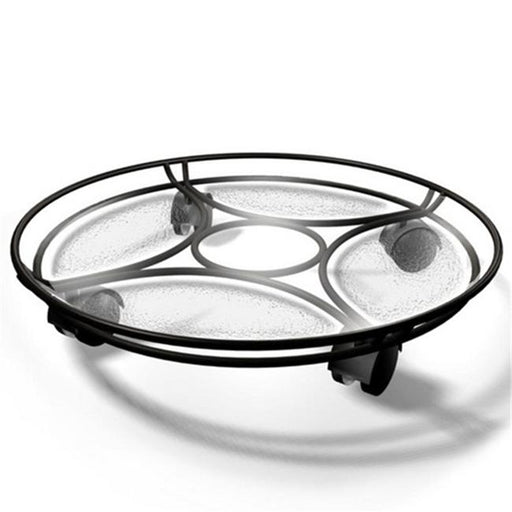 Plastec PLICD214BK Plastec Delray Saucer Caddy  14-Inches  Black