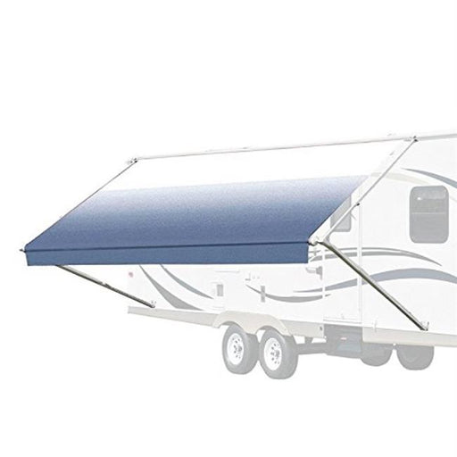 Aleko RVAWM20X8BLUE24-UNB 20 x 8 ft. Retractable Motorized RV or Home Patio Canopy Awning&#44; White to Blue Fade