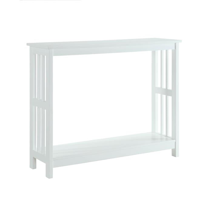 Console Table&#44; White - 39.5 x 11.75 x 31.5 in.