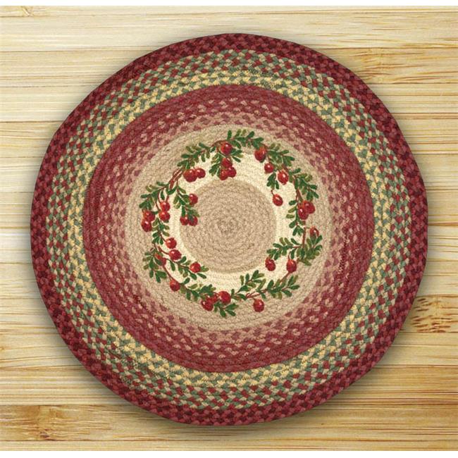 Earth Rugs 66-390C Cranberries Round Patch
