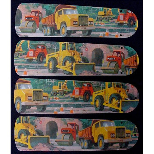 Ceiling Fan Designers 42SET-KIDS-CDT Construction Dump Trucks 42 in. Ceiling Fan Blades Only