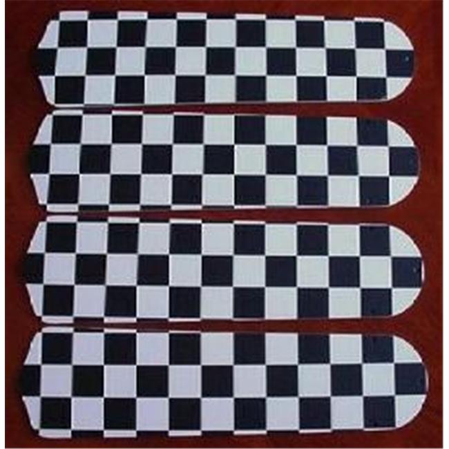 Ceiling Fan Designers 42SET-KIDS-KCF Checkered Flag 42 in. Ceiling Fan Blades Only