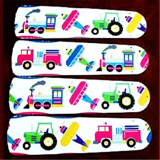 Ceiling Fan Designers 42SET-KIDS-KPTT Planes Trains Trucks 42 in. Ceiling Fan Blades Only