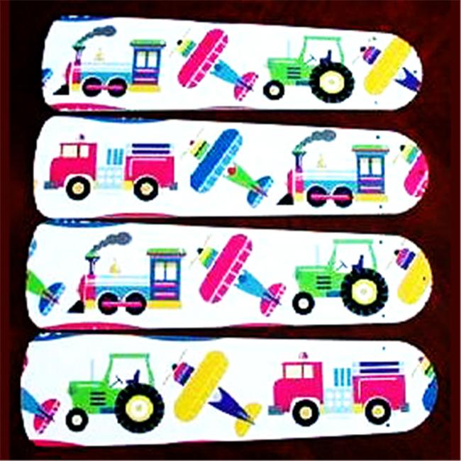 Ceiling Fan Designers 42SET-KIDS-KPTT Planes Trains Trucks 42 in. Ceiling Fan Blades Only