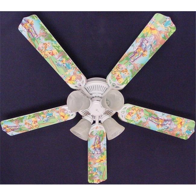Ceiling Fan Designers 52FAN-DIS-WPPET Winnie Pooh Piglet Eeyore Tigger Ceiling Fan 52 in.