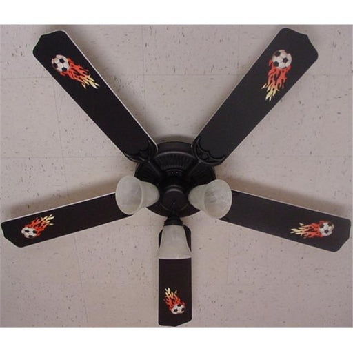 Ceiling Fan Designers 52FAN-KIDS-FSB Flaming Soccer Balls Ceiling Fan 52 in.