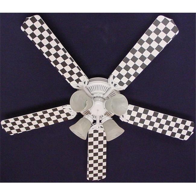Ceiling Fan Designers 52FAN-KIDS-KCF Checkered Flag Ceiling Fan 52 in.