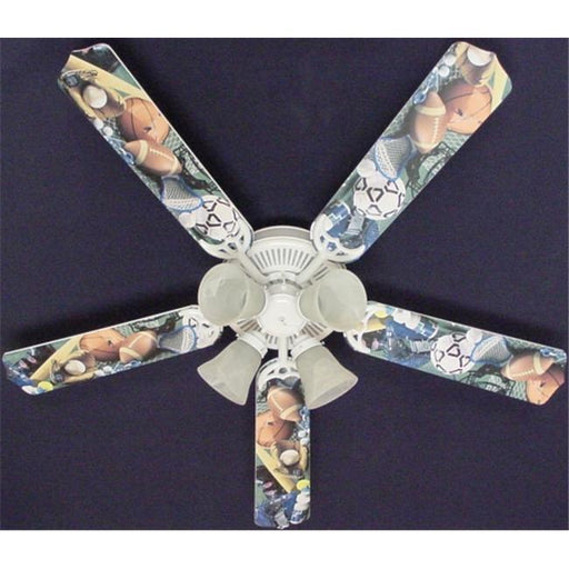 Ceiling Fan Designers 52FAN-KIDS-SFBS Soccer Football Baseball Sports Ceiling Fan 52 in.