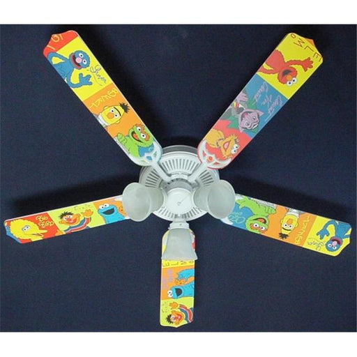 Ceiling Fan Designers 52FAN-KIDS-SSEBB Sesame Street Elmo Big Bird Ceiling Fan 52 in.
