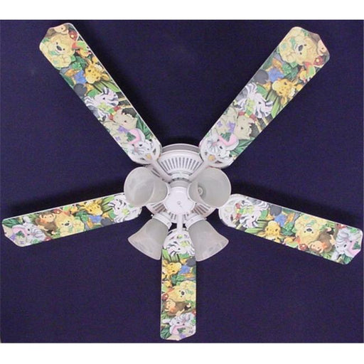 Ceiling Fan Designers 52FAN-KIDS-ZBAJ Zootles Baby Animals Jungle Ceiling Fan 52 in.