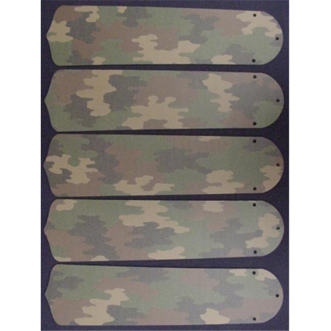Ceiling Fan Designers 52SET-KIDS-CAMOG Camoflauge Green 52 in. Ceiling Fan Blades Only