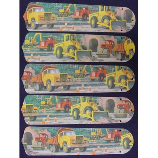 Ceiling Fan Designers 52SET-KIDS-CDT Construction Dump Trucks 52 in. Ceiling Fan Blades Only