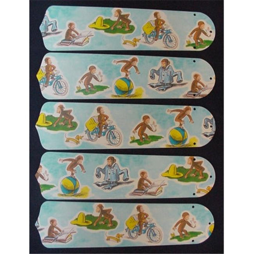 Ceiling Fan Designers 52SET-KIDS-CGM Curious George Monkey 52 in. Ceiling Fan Blades Only